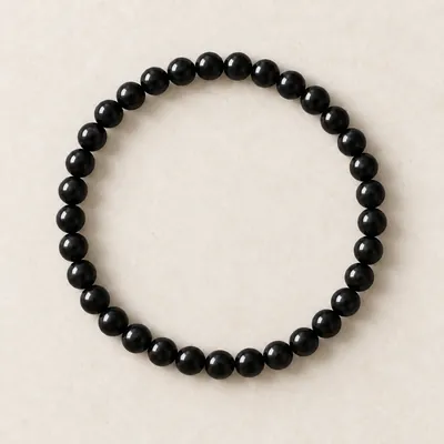 Bracciale Dewdrops 6 mm – 33 pezzi in shungite – foto principale
