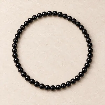 Collana Black Pearl 10 mm – 45 pezzi in shungite – foto principale