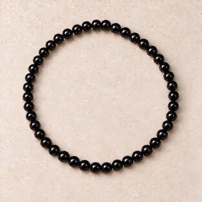 Collana Night 12 mm – 42 pezzi in shungite – foto principale