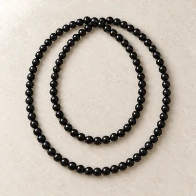 Collana Polar Light 8 mm – 100 pezzi in shungite – foto principale