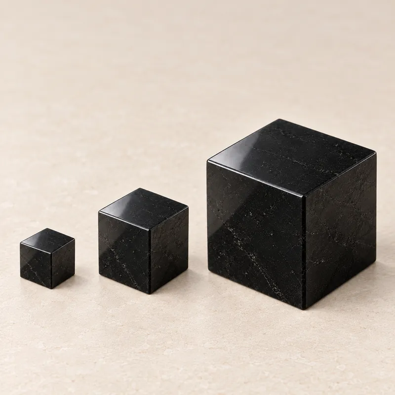 Cubo lucidato in shungite – con le misure