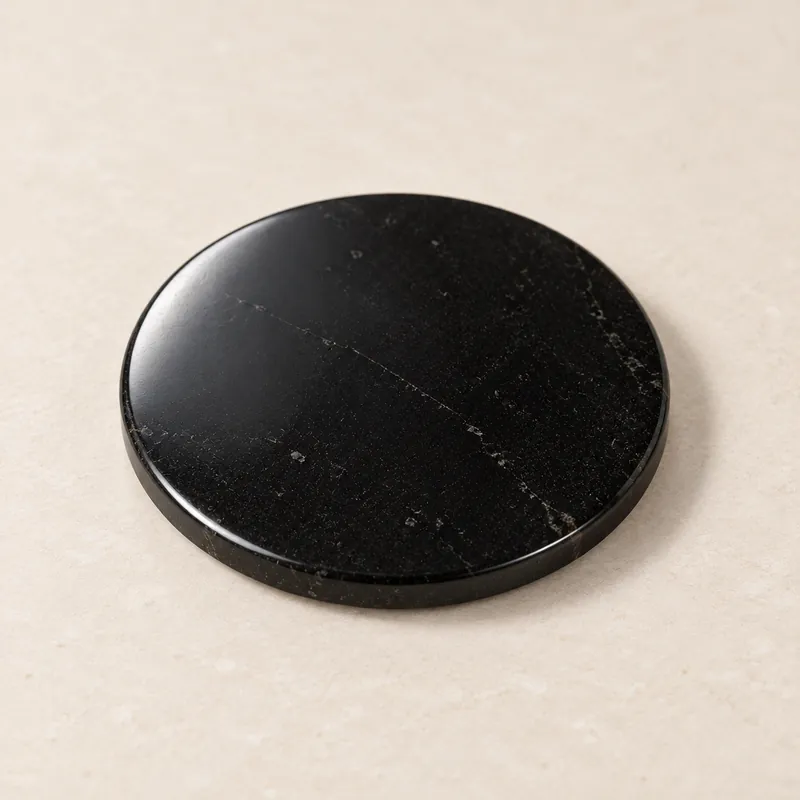 Disco circolare lucidato in shungite – foto principale, 30 mm