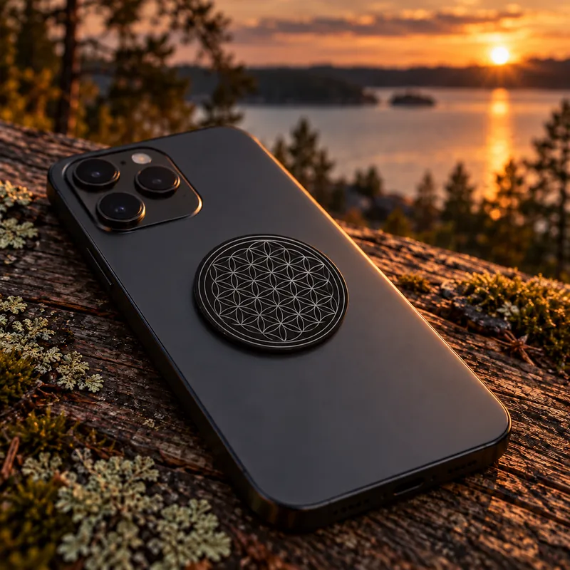 Disco circolare lucidato in shungite – ambientata