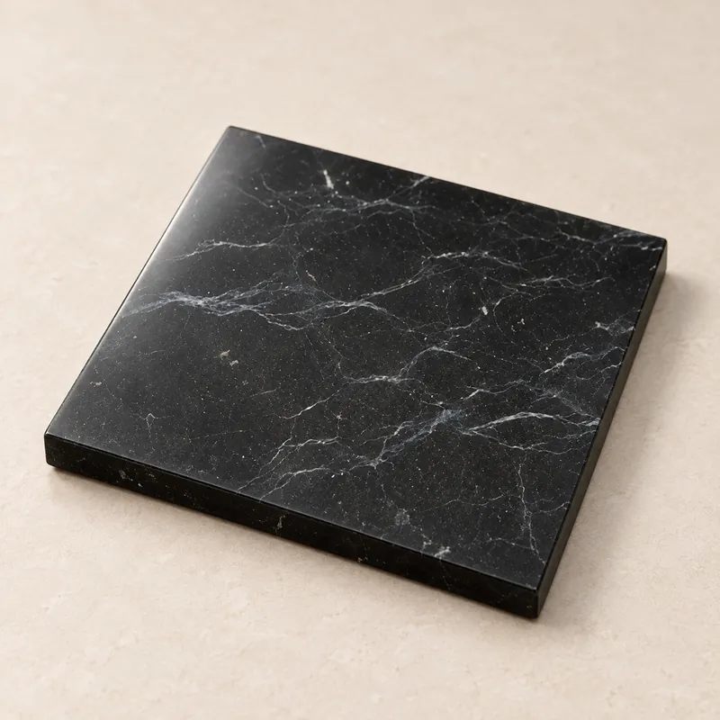 Piastrella lucidata 10×10×1 cm in shungite – foto principale, liscia