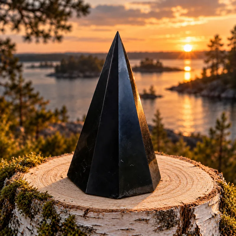 Piramide 8 lati in shungite – ambientata