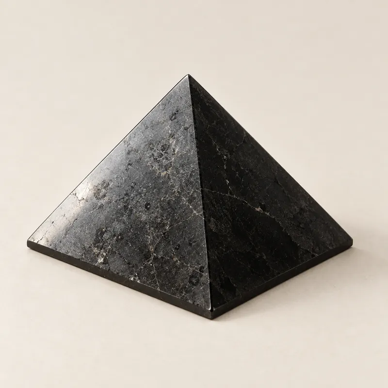 Piramide lucidata in shungite – altra foto
