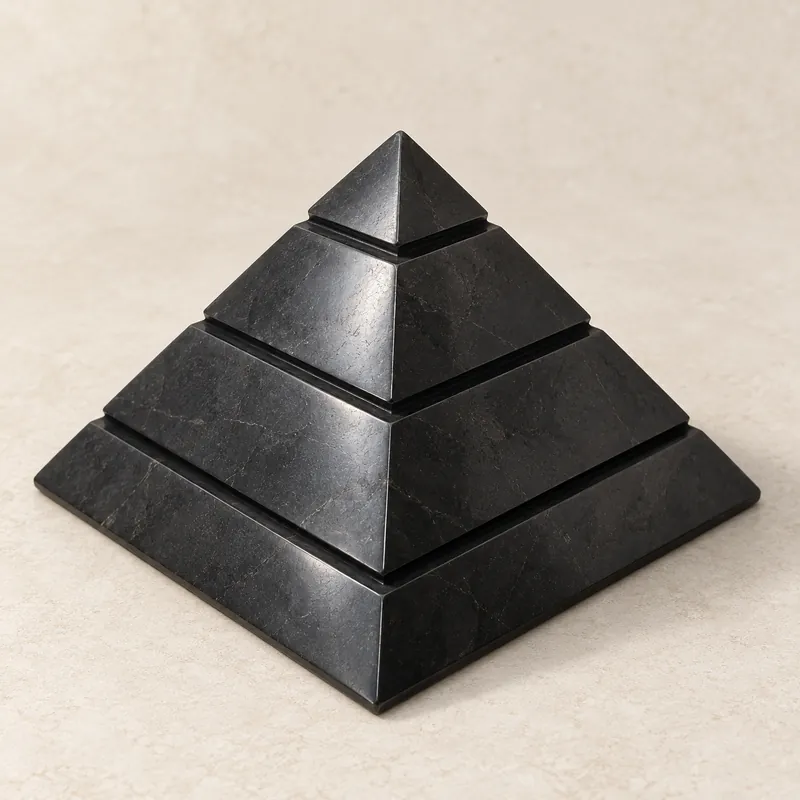 Piramide Saccara lucidata in shungite – altra foto